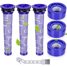 Фільтри для пилососа Dyson 3 шт. Заміна для Dyson V15, SV14, SV17, SV22 Detect Animal Absolute Extra Pro Torque Drive, #970013-02 (V7, V8)