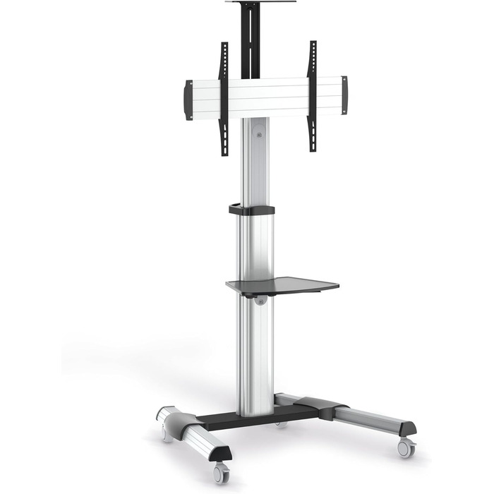 Підставка для телевізора Conecto TV Stand – регульована, поворотна, з роликами, 37-70 дюймів, модель LM-FS02G, срібна