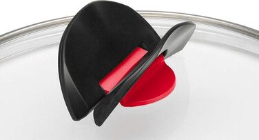 Набір каструль BALLARINI Click + Cook, 3 шт. (16, 20, 24 см), зі скляними кришками, з антипригарним покриттям, з відкидними ручками, чорний