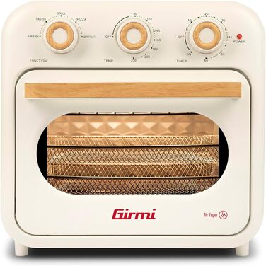 Фритюрниця Girmi FG28 Ecofrit 14L з функцією мультиварки, 1300W, 14 літрів, з підсвічуванням, 5 програм, рецепти в комплекті