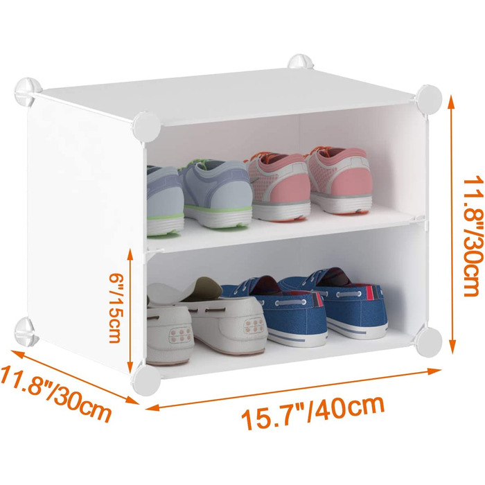Полиця для взуття HOMIDEC 7 рівнів молочно-біла
