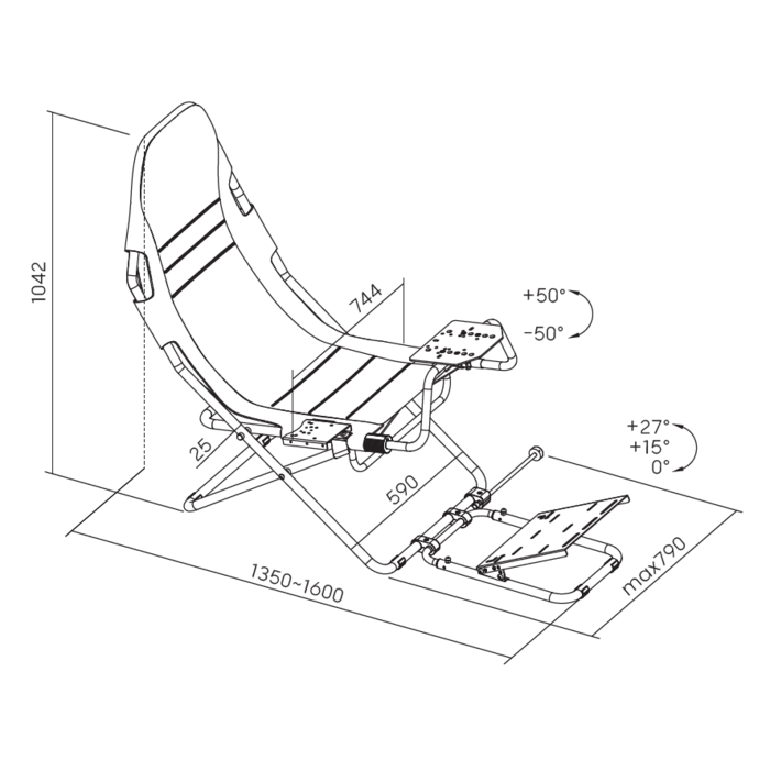 Ігрове крісло кокпіт GamePro RS400B