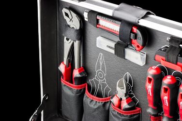 Набір інструментів Meister 131 предмет - Knipex, Wera в алюмінієвому кейсі / Професійний валіза інструментів / Комплект інструментів 8973750