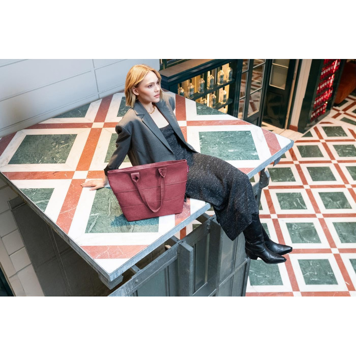 Сумка-шопер Reisenthel Shopper E1, Twist Maroon - велика містка сумка для покупок