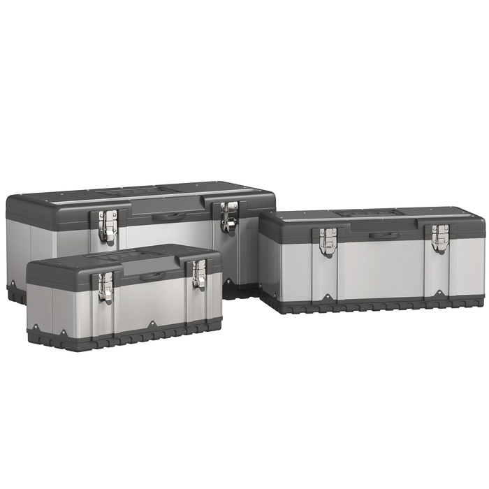 Набір інструментів у кейсі (3 шт.), нержавіюча сталь, пластик, сріблястого кольору