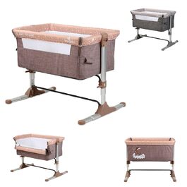 Візьо Lorelli Sleep and Care: складане ліжко-гойдалка для спільного сну з дитиною (Cododo) з кишенею та матрацом, бежеве
