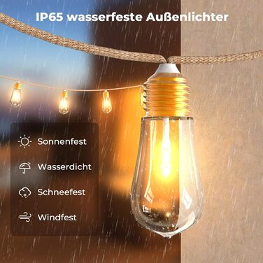 LED гірлянда для декору: 24 лампочки, 12 метрів, RGB, тепле біле світло, 8 режимів, таймер, диммування, для дому, саду, балкону, вечірки, святкування