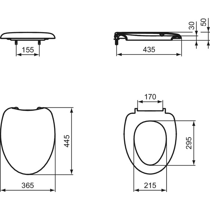 Сидіння для унітазу Ideal Standard J102500 Novella