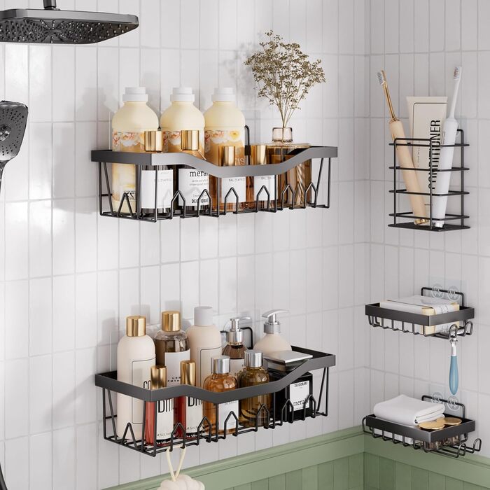 Набір аксесуарів для ванної кімнати, 25 предметів, салатово-зелений колір. Включає душову завісу, килимки, відро для сміття та дозатор для мила.