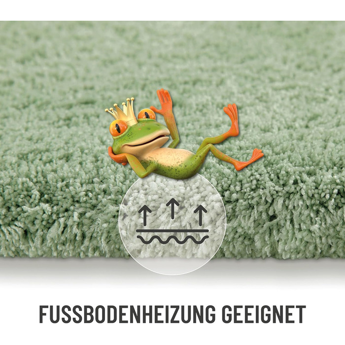 Килимок для ванної кімнати Lind Grün (55 x 65 см) - м'який, антиковзний, пральний