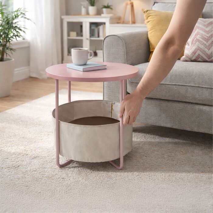 Relaxdays: Приставний столик з кошиком