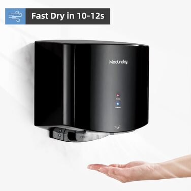 Автоматичний електричний сушар для рук настінний для дому та офісу, чорний