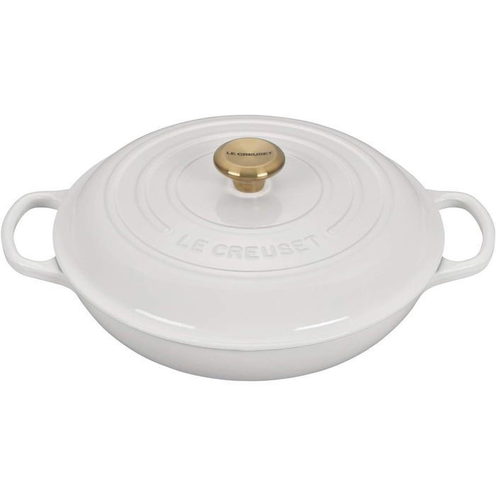 Каструля Le Creuset Signature з чавуну, Ø 30 см, 3.5 л, для всіх типів плит (вкл. індукція), біла