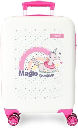 Літня валіза Enso Magic, 45x320 см, ABS, 27.9 л, 1.8 кг, 2 колеса, ручна поклажа, біла