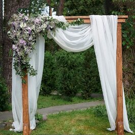 Прозора завіса з вуалі з поперечною підвіскою, шалі для штор, для ліжка з балдахіном, весільна Арка, фіранка з виноградної лози, Весільна штора