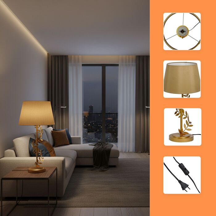 Лампа настільна Relaxdays 'Лаврове гілля'