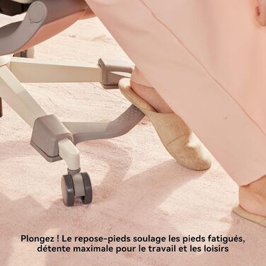 Ергономічне крісло для жінок Musso E80 Muse FemmePosture™ - регулювання нахилу 135°, 3D-підтримка попереку, 17см 4D-підголівник, висувна підніжка, регулювання глибини та висоти сидіння, регульовані підлокітники (Рожевий)