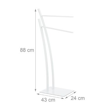 Підставка для рушників Relaxdays біла, двоплечна