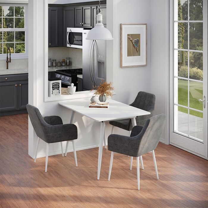 Розкладний стіл Vicco Esstisch Beaver, 80x70 см, білий (120-160x75x80 см)