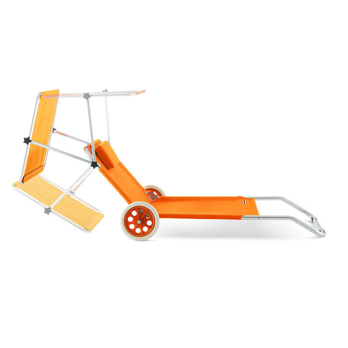 Шезлонг Crete Orange Alu з колесами