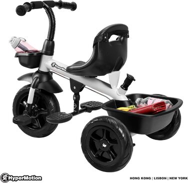 Триколісний велосипед дитячий TOBI Vector з ручкою для батьків, ремені безпеки, сірий