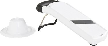 OXO Good Grips Професійний овочевий та фруктовий тертка з лезом з японської сталі, сірий, для кухні (одинарне, похиле лезо)