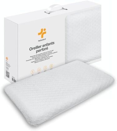 Дитяча подушка Inphysio з Memory Foam: бамбукова тканина, гіпоалергенна, 50x30x5.5 см, кремовий колір
