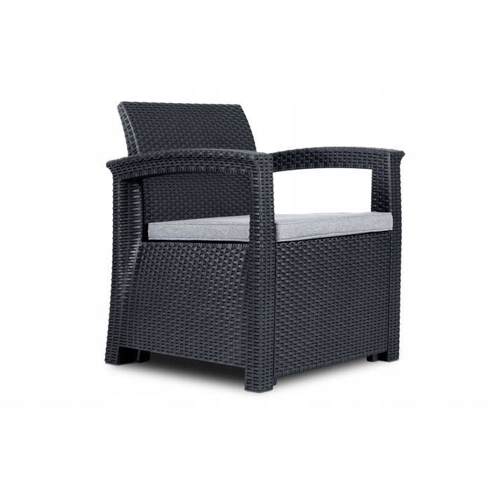 Комплект садових меблів Curver із пластику, сірий, 4 предмети