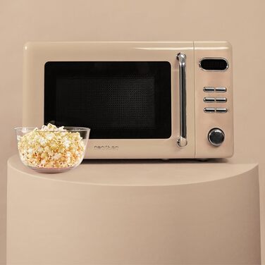 Мікрохвильова піч Cecotec Proclean 3010 Retro, 20 л, 700 Вт, механічна, 6 режимів, таймер до 30 хв, режим розморожування, вінтажний дизайн, зелений, сталевий корпус