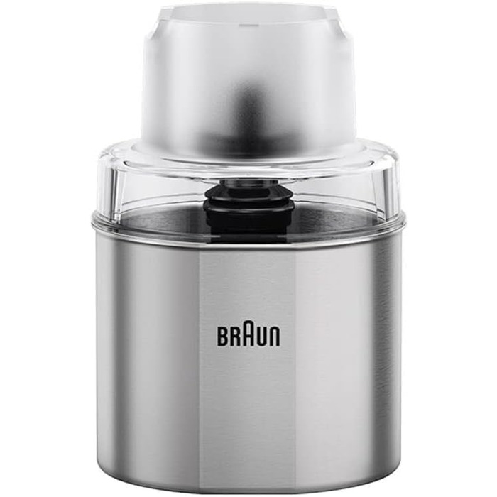 Блендер Braun MultiQuick 7 MQ 7035X, 1000 Вт, з ActiveBlade, знімна нержавіюча насадка, 3 аксесуари, чорний + насадка для кави та спецій MQS 270 SI