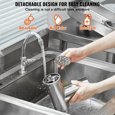 Електричний м'ясорубка VEVOR для кухні та ресторану, 2.27 кг/хв, 300 Вт, з нержавіючої сталі