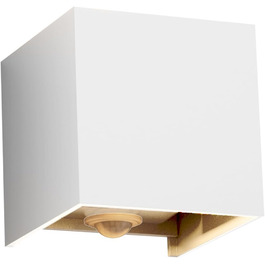 Klighten Настінний світильник з датчиком руху, 12W, IP65, 3000K, тепле біле світло, для вулиці/інтер'єру, регульований світловий потік