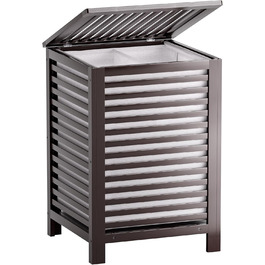 SMIBUY Кошик для білизни з бамбука з кришкою для зберігання одягу, іграшок та рушників (горіх, коричневий)