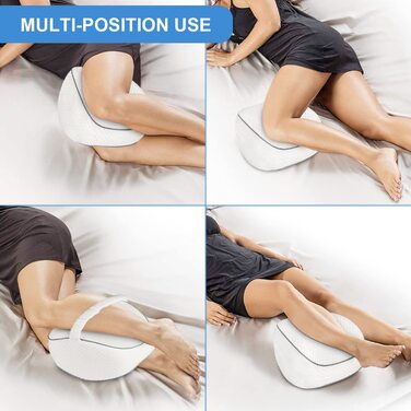 Ергономічна подушка між ніг для сну на боці CREATESTAR з ефектом пам'яті (Memory Foam) зі знімним чохлом