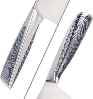 Набір кухонних ножів WILDMOK 6 предметів з блоком. Ультрагострі ножі з нержавіючої сталі з ABS-ручкою. Азіатський набір ножів для кухні