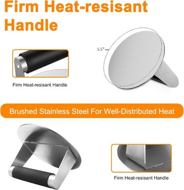 Набір гриль-посуду 19 предметів: аксесуари для гриля, прес для бургерів, лопатка, дзвоник, посуд для тепаньякі та гриля, нержавіюча сталь