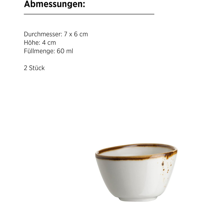 Набір кавових чашок MÄSER Serie Pintar (8 шт.) з порцеляни, вінтажний стиль, коричневий, для 4 осіб