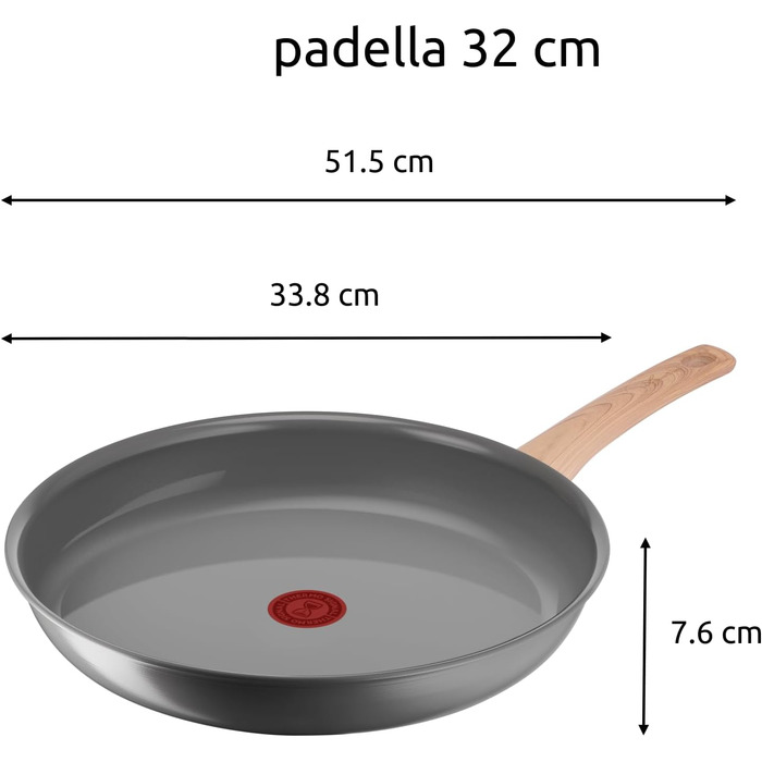 Пан з антипригарним покриттям Lagostina Vivissima, 32 см, з довгою ручкою, керамічне покриття, для всіх типів плит, включаючи індукцію