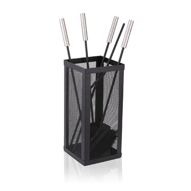 Набір для каміну Relaxdays, 5 предметів, ручки з нержавіючої сталі