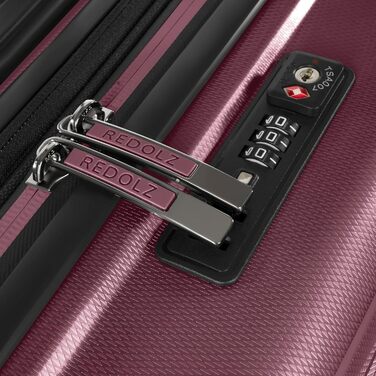 Набір валіз REDOLZ Essentials 14: S (55 см), M (66 см), L (77 см) | Розширювані, з відділом для ноутбука, TSA, 4 колеса | Колір: Aubergine Metallic