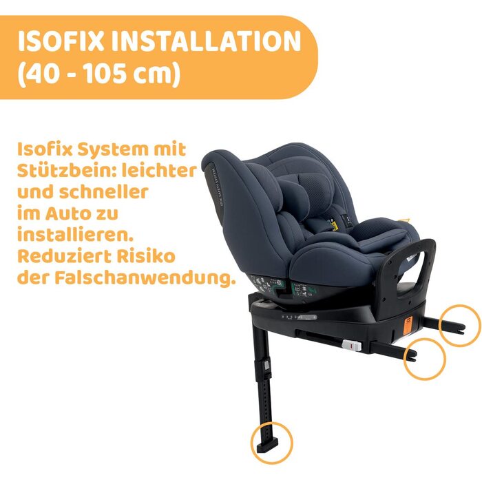 Дитяче автокрісло Chicco Seat3Fit i-Size 0-25 кг (40-125 см) ISOFIX 360 Поворотно-відкидне сидіння, Група 0/1/2 для дітей 0-7 років зі зменшенням подушки, Регульований підголівник з бічним захистом ДИТЯЧЕ КРІСЛО INDIA INK SEAT3FIT I-Size INDIA INK