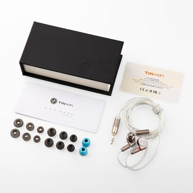 Навушники TIN Audio T2 HiFi IEM, нейтральний звук, знімний 2-контактний кабель, навушники T2