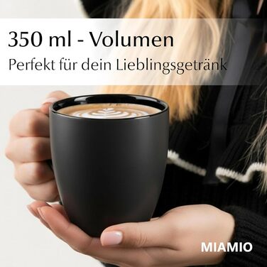 Набір з 6 кавових чашок Miamio Le Papillon, 350 мл, чорний колір