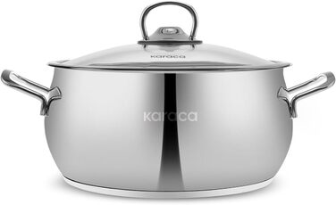 Набір кухонного посуду Karaca Stahl 13 предметів з контейнерами для зберігання - високоякісний нержавіюча сталь для приготування та зберігання їжі