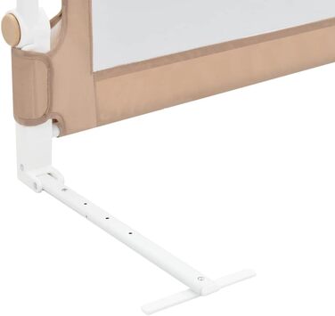 Бортик для ліжка VidaXL 150x42 см, бежевий (Taupe) - захист для дитячого ліжечка та ліжка для малюків з поліестеру