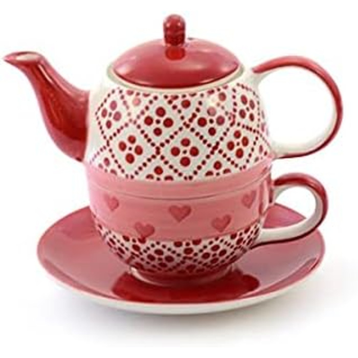 Чай для одного набору Joseppa Ceramic, 4 шт. Глечик 0.4 л, Чашка 0.2 л, 2 шт.