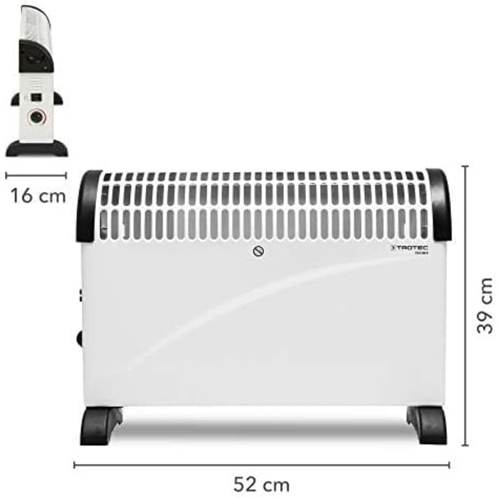 Електричний конвекторний обігрівач Trotec TCH 20 E – 2000 Вт