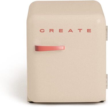 Ретро міні-холодильник 50 Gold, 48л, кремовий, 50x44x49.8 см