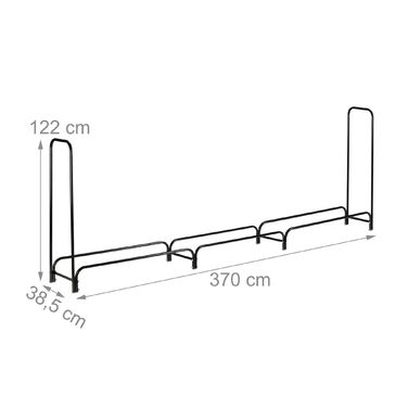 Стильна металева полиця для дров Relaxdays