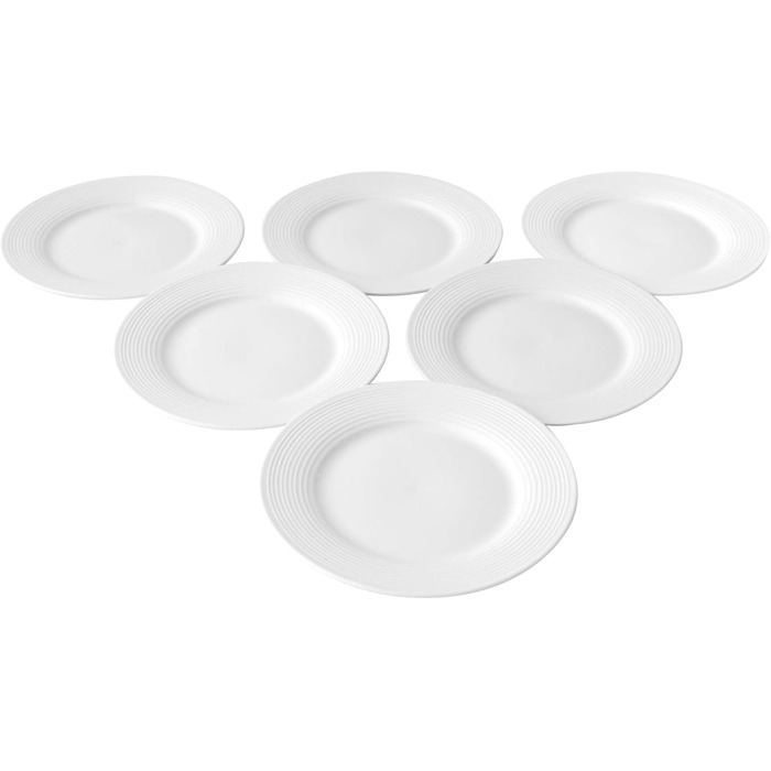 Порцеляновий кавовий сервіс білий 18-ти частинний, набір посуду для 6 осіб